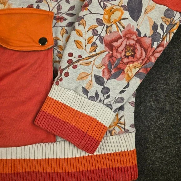 Banana Republic x Prep Curry Mens Floral Hooded Sweatshirt Oversized Size XL